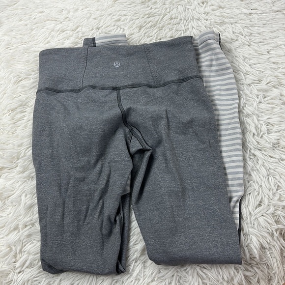 🔥 $SALE$ 🔥Lululemon Runder Under Pant Heathered Slate Macro Micro Stripe Polar - Picture 4 of 5